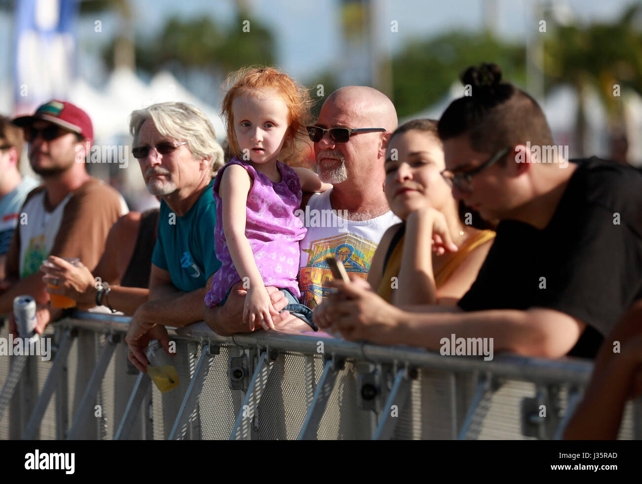 Florida, USA. 3rd May, 2017. Concertgoers watch Sunghosts perform at SunFest in West Palm Beach Wednesday, May 3, 2017. Credit: Bruce R. Bennett/The Palm Beach Post/ZUMA Wire/Alamy Live News Stock Photo