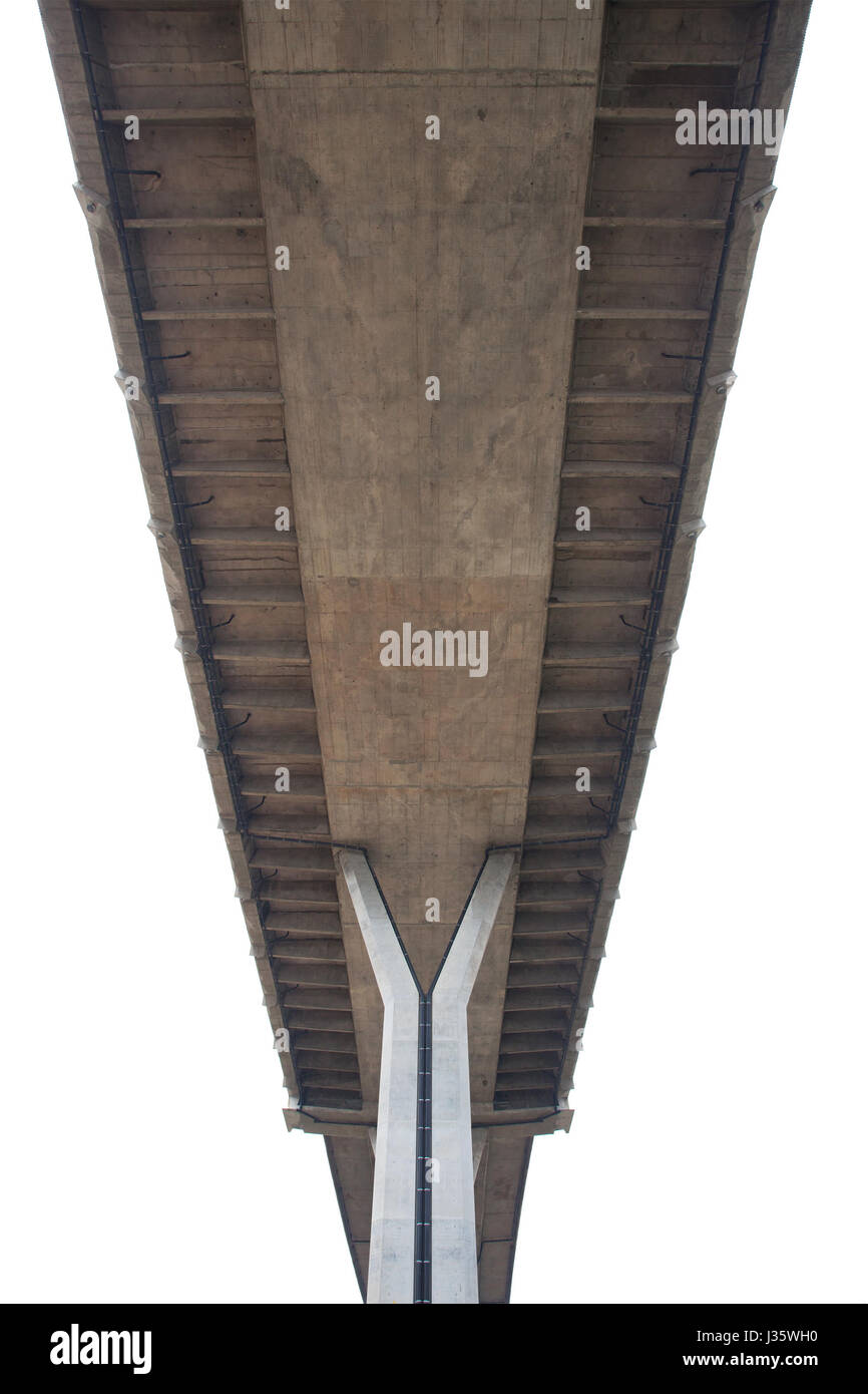 Under View under view of concrete bridge isolated white background Stock Photo - Alamy