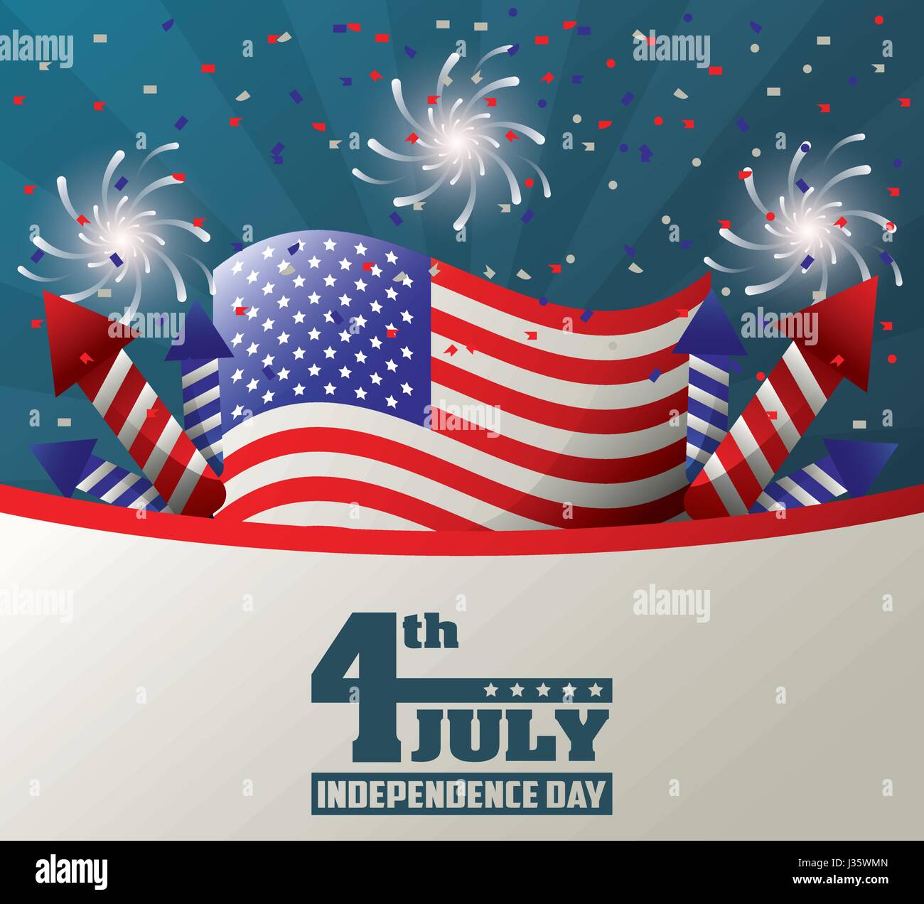 4th july independence day celebration patriotic party Stock Vector ...
