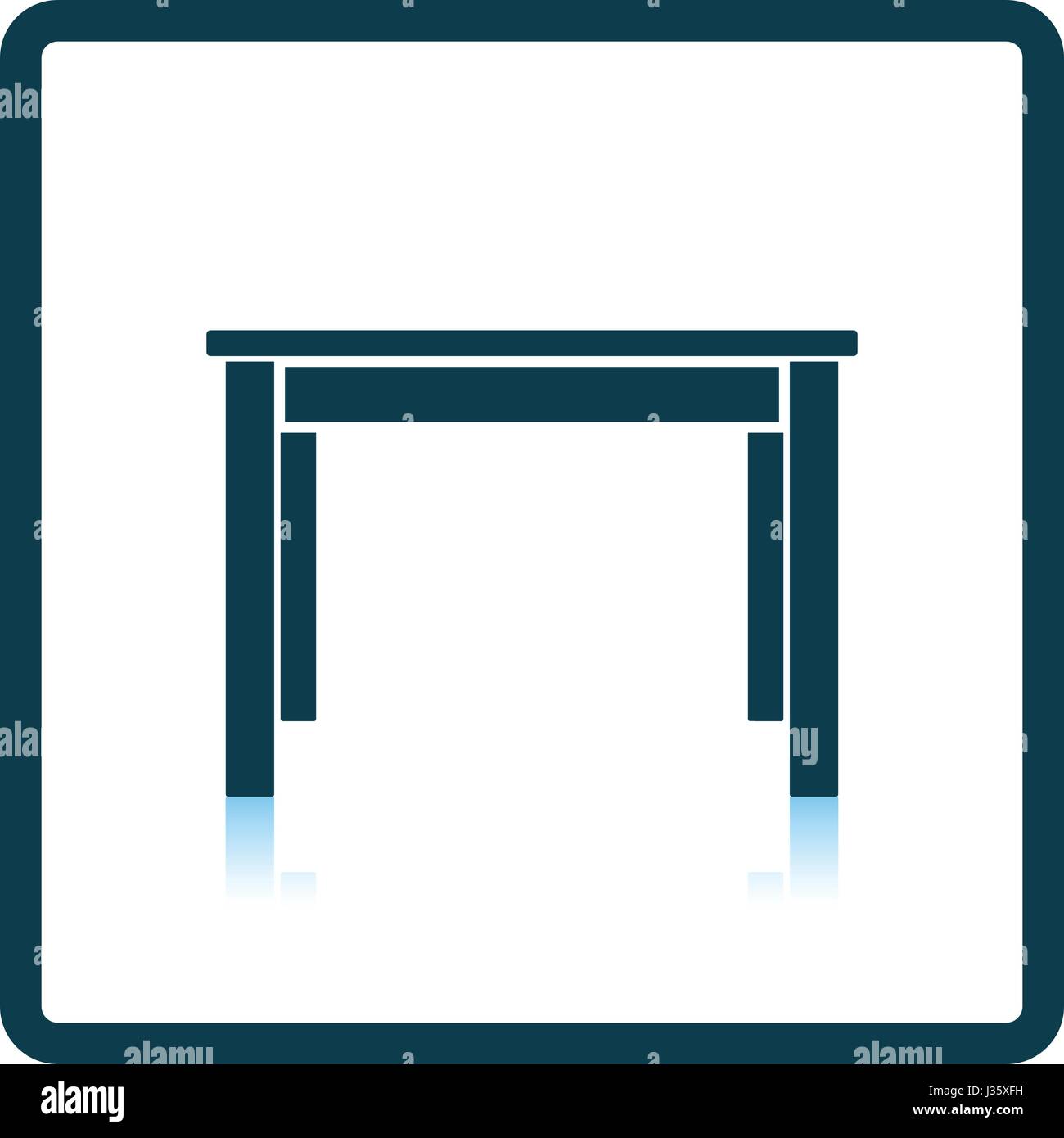 Dinner table icon. Shadow reflection design. Vector illustration Stock ...