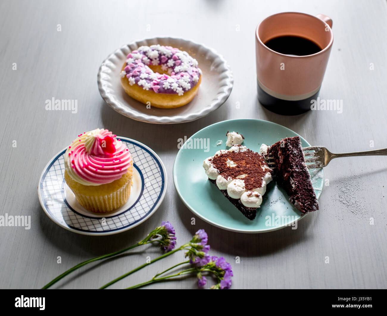 Cake Donut Bakery Sweets Dessert Break Time Stock Photo Alamy
