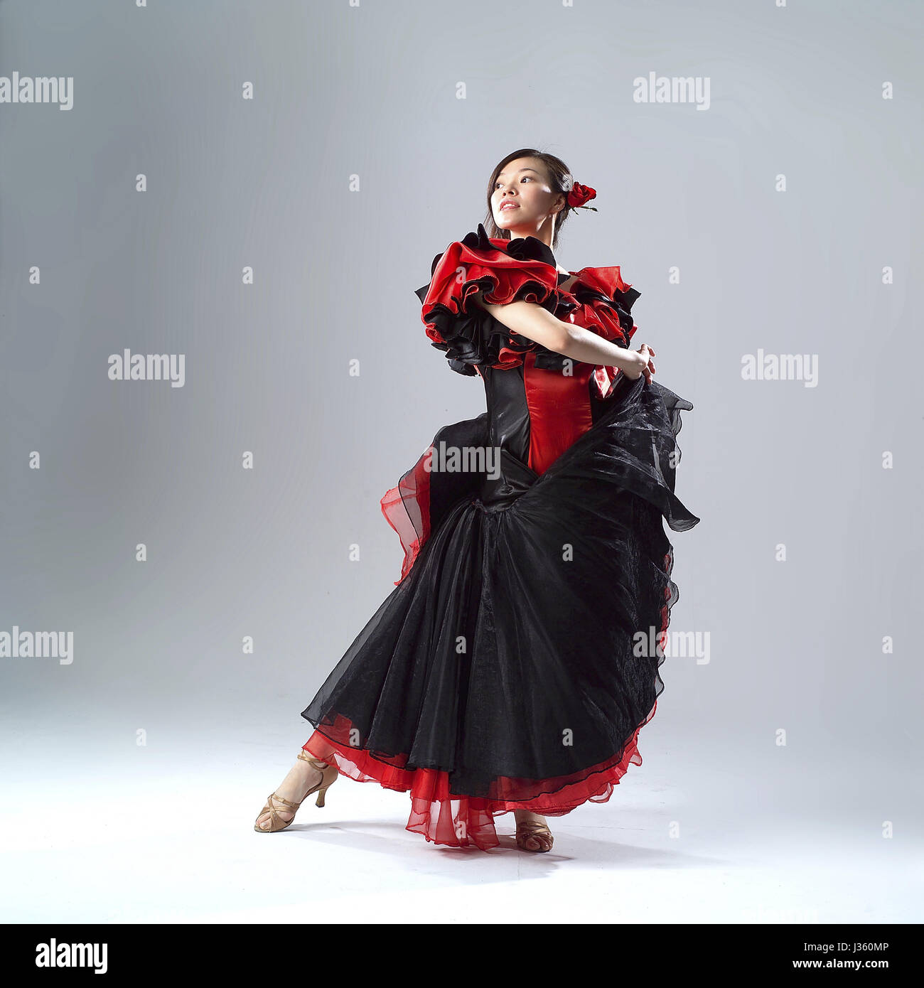 Red rose woman dancing hi-res stock photography and images - Alamy