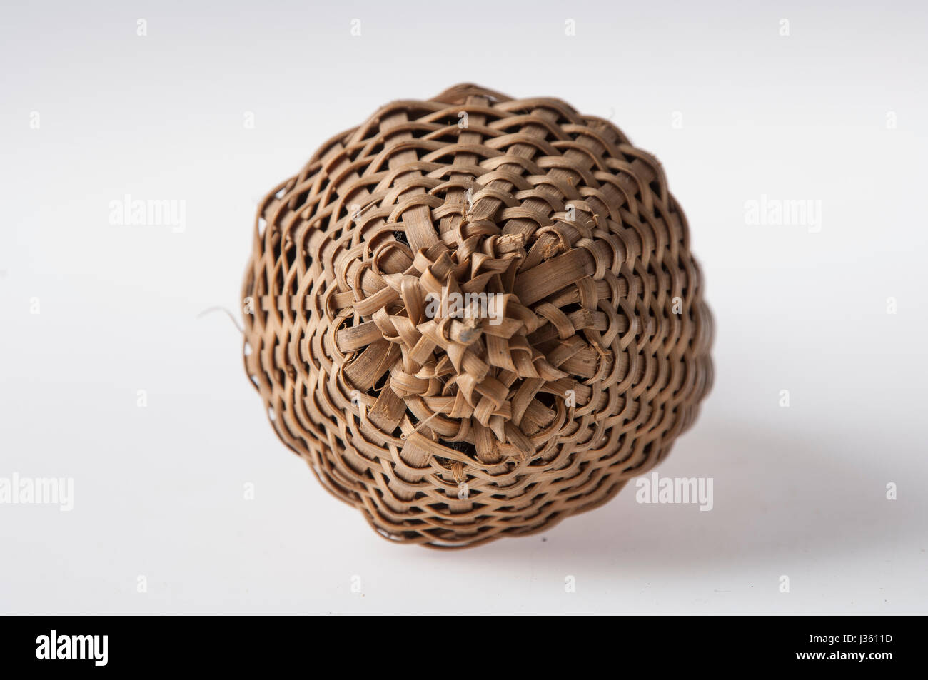 African handmade instrument, rattle isolated on white background Stock