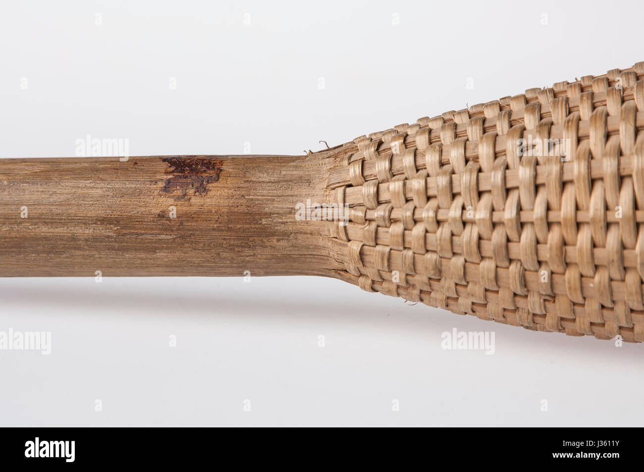 African handmade instrument, rattle isolated on white background Stock