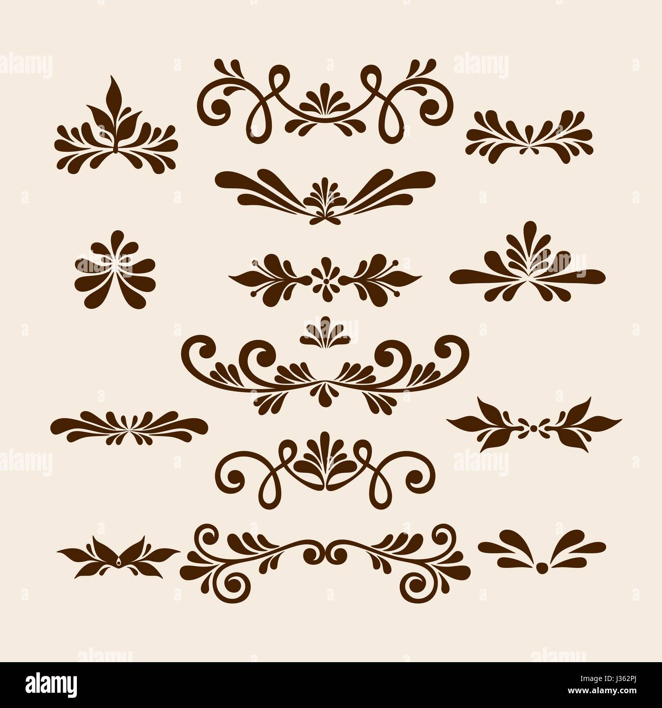 Vector hand draw vintage floral design elements. Flowers ...