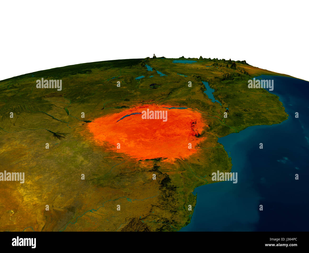 Zimbabwe map satellite geography hi-res stock photography and images ...
