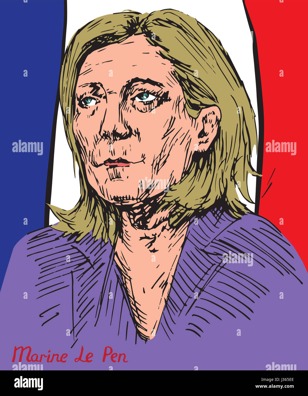 Marine Le Pen (Marion Anne Perrine Le Pen), French politician, the