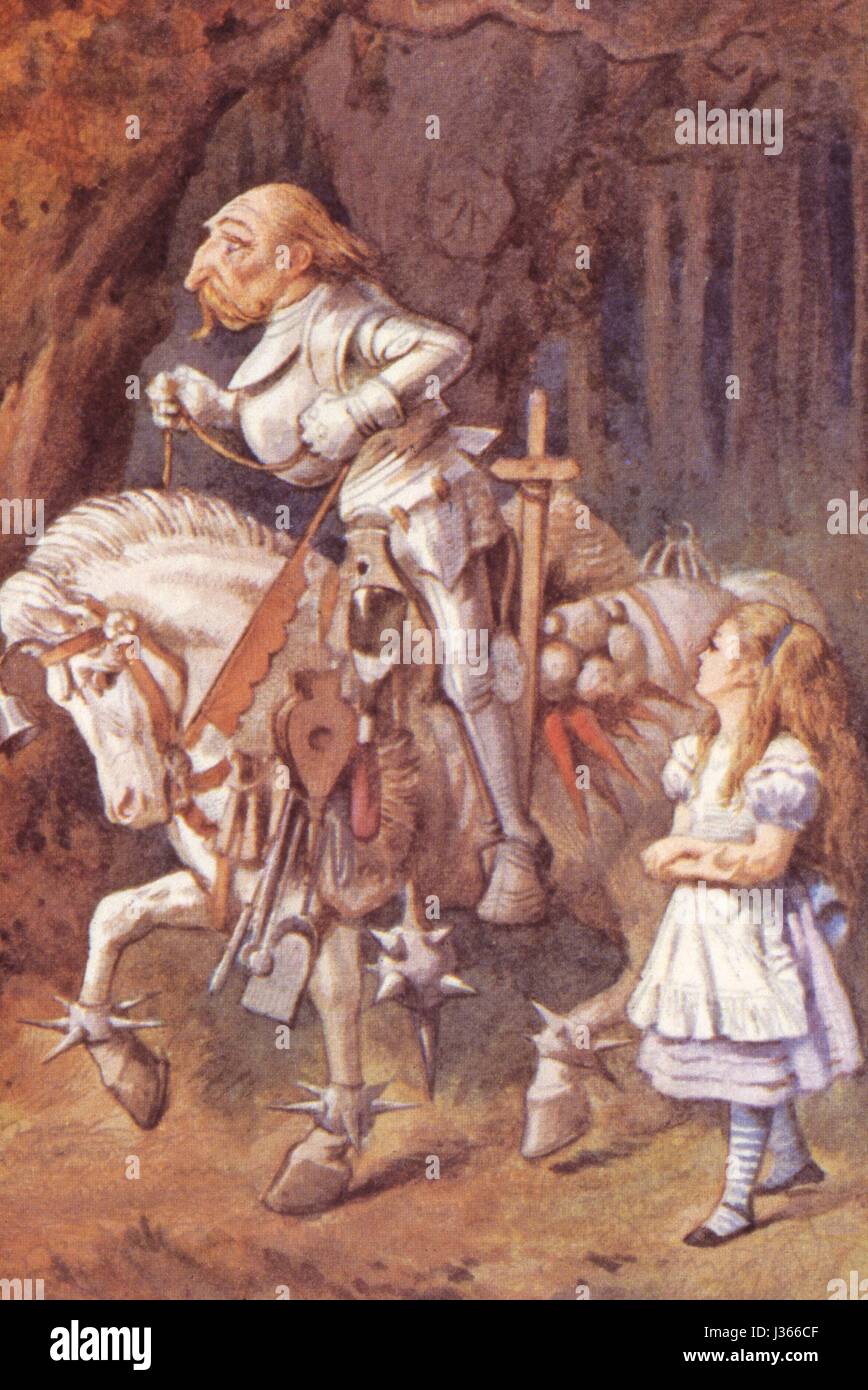 Illustration by Sir John Tenniel, watercolour by Gertrude Thomson  The Nursery Alice (Alice in Wonderland), by Lewis Carroll  London, MacMilllan, 1889. The Nursery Alice was an abridged version of Alice in Wonderland for children aged between 0 and 5 years. Stock Photo