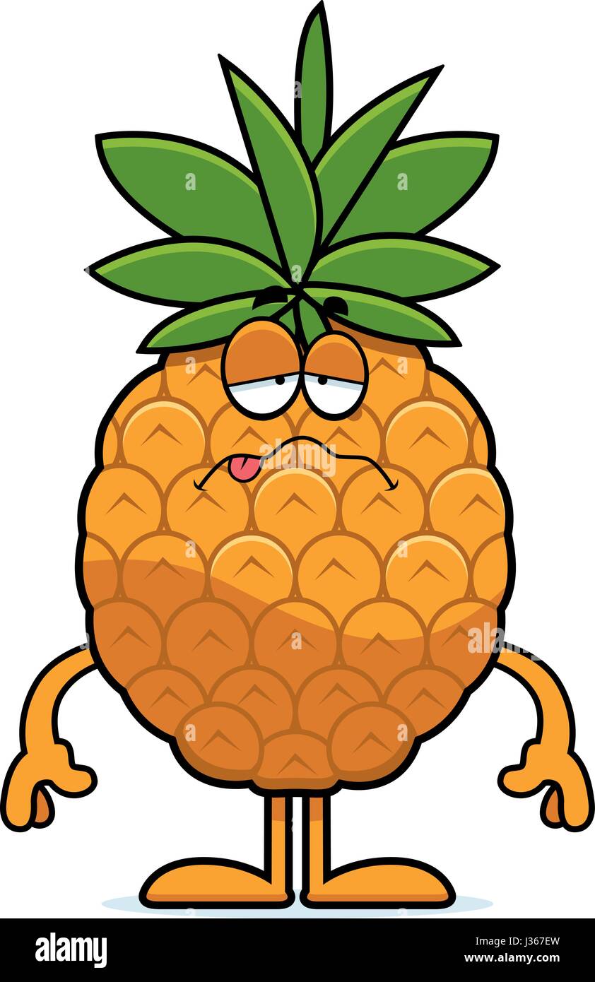A cartoon illustration of a pineapple looking sick Stock Vector Image & Art Alamy