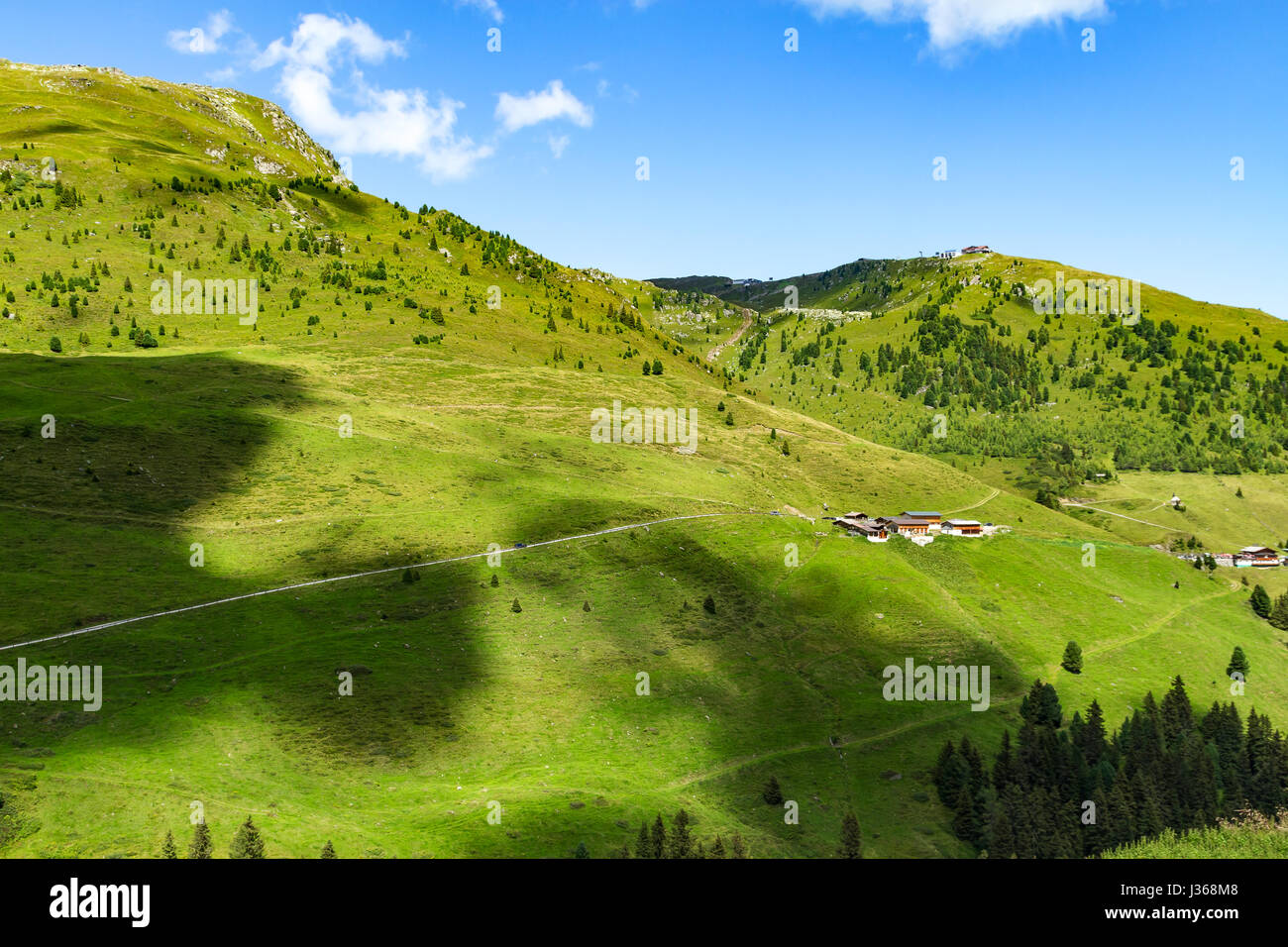 High mountains view on the alpine High Road in Zillertal Valley, Austria, Tirol, Zillertaler Hoehenstrasse Stock Photo