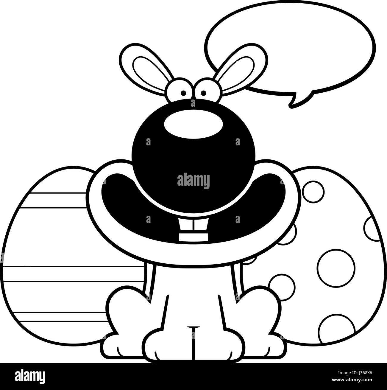 A cartoon illustration of the Easter Bunny talking Stock Vector Image & Art Alamy