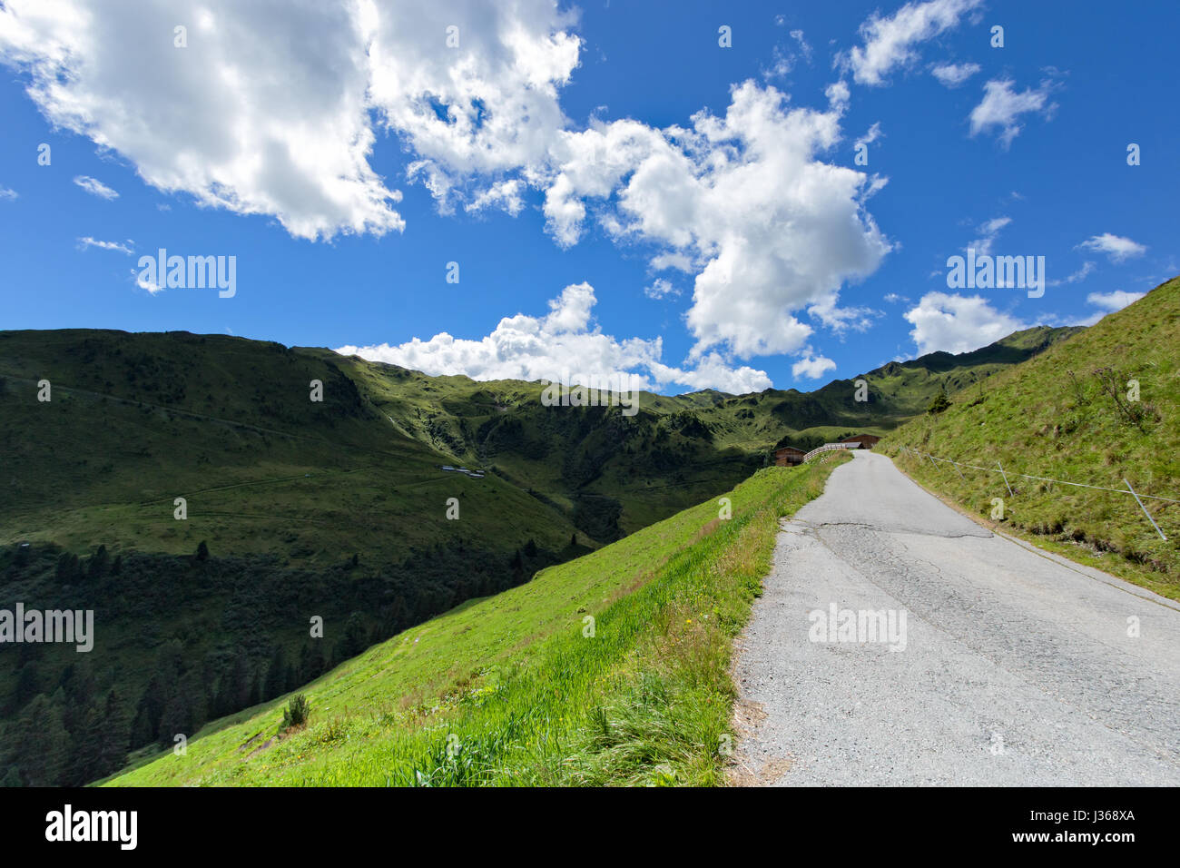 High Alpine Road view.  Austria, Tirol, Zillertal, Zillertal High Alpine Road Stock Photo