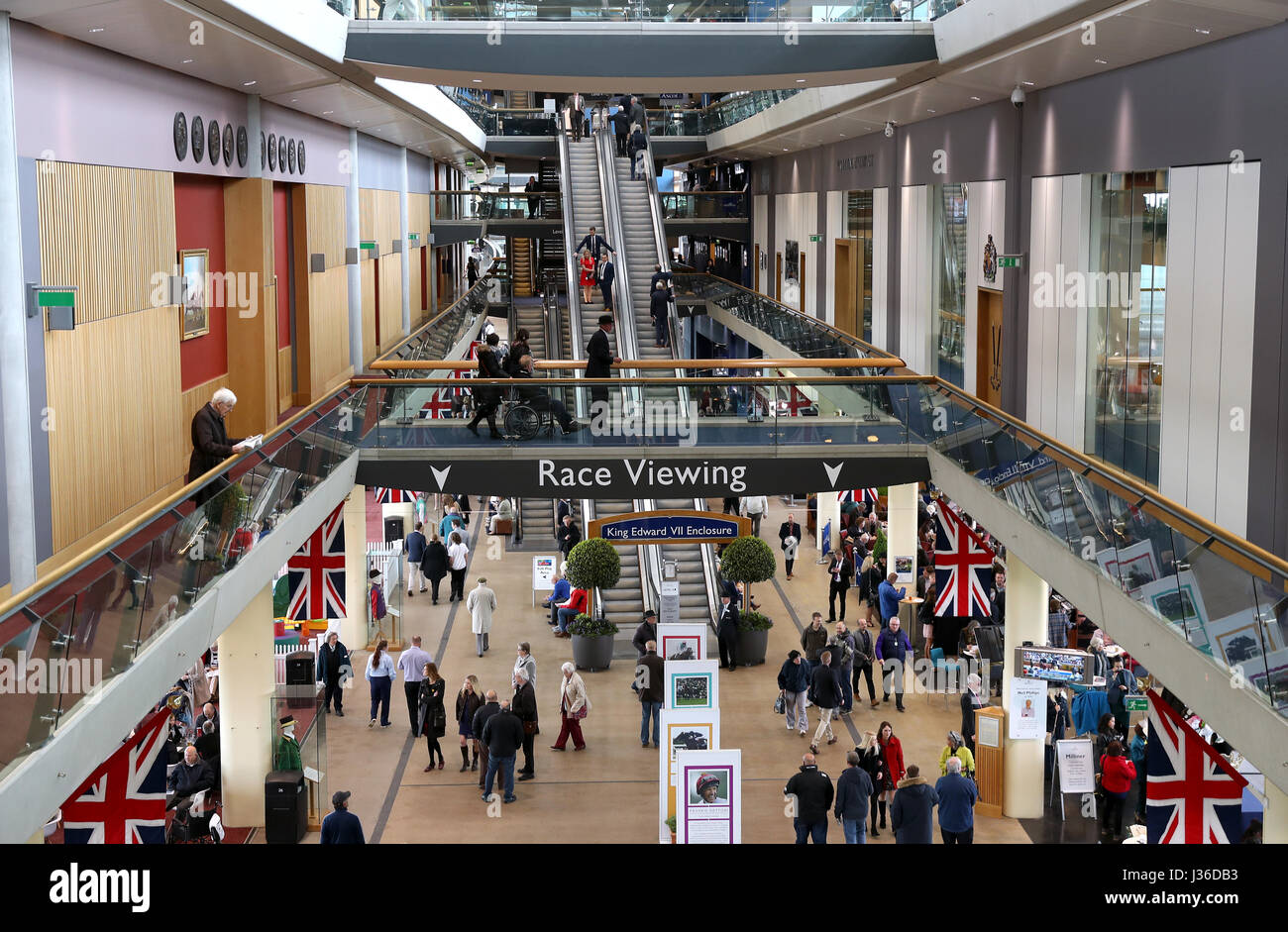 A general view of racegoers in the King Edward VII Enclosure during the