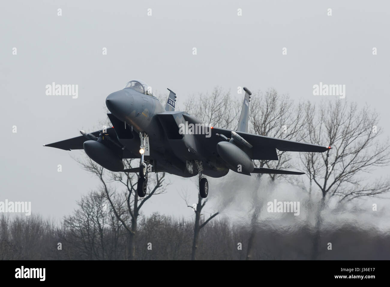 USAF F-15 Eagle during the Frisian Flag exercise Stock Photo