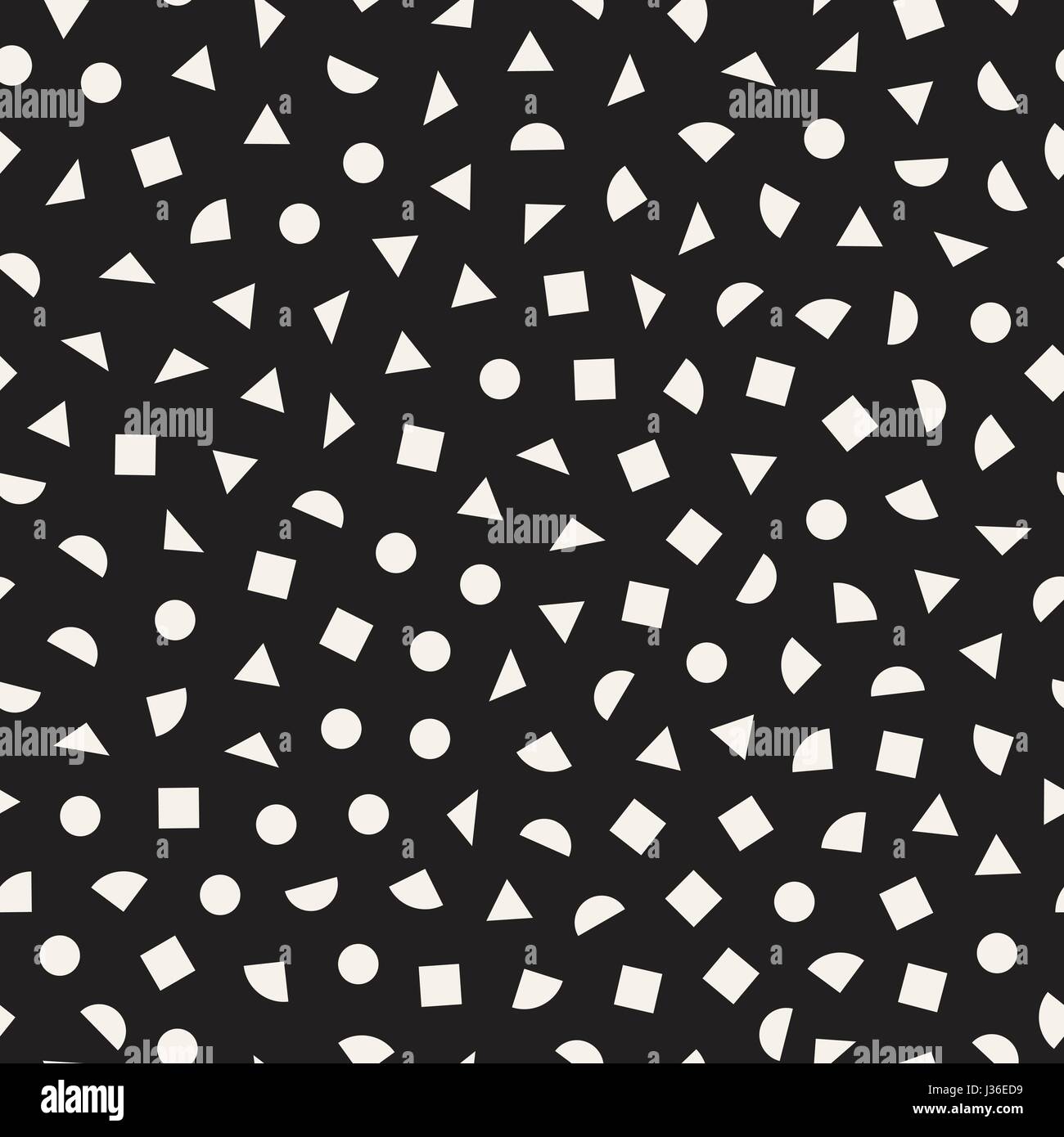 Scattered Geometric Simple Shapes. Inspired by Memphis Style. Abstract ...
