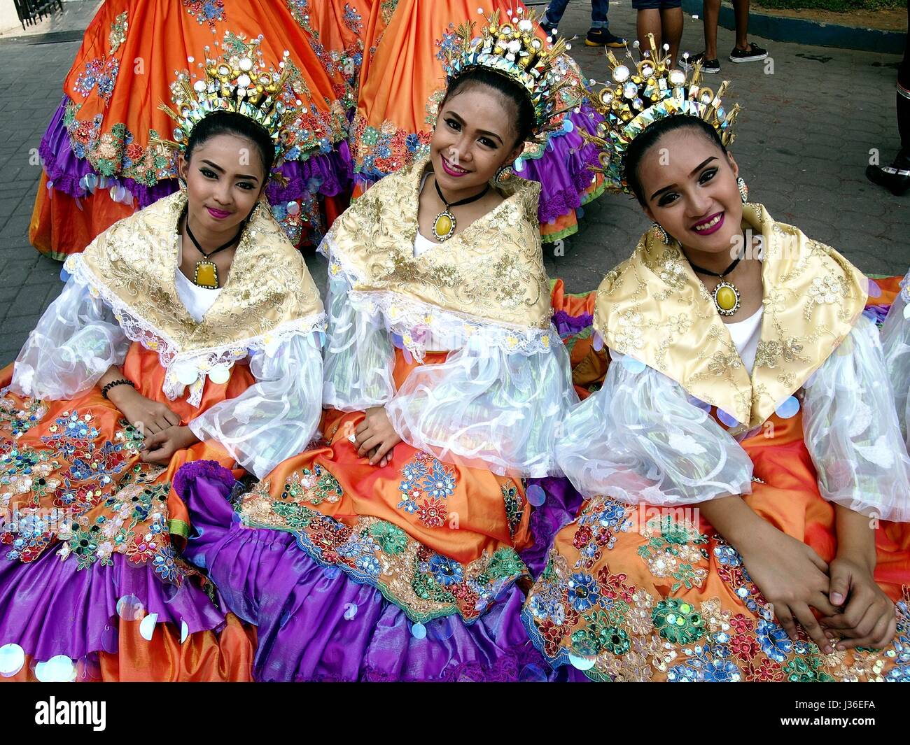 ANTIPOLO CITY, PHILIPPINES - MAY 1, 2017: Parade participants in their