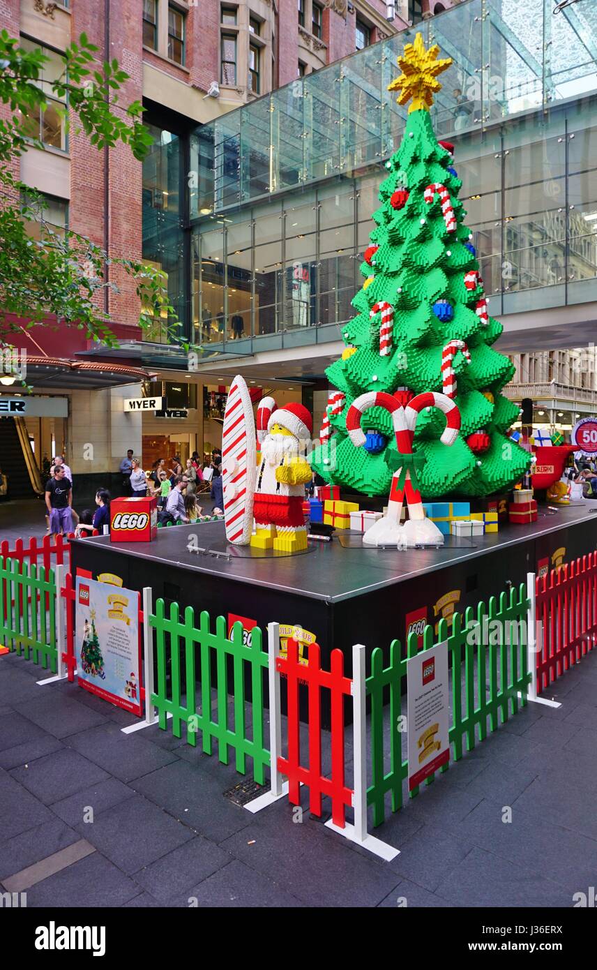 View of Christmas decorations in Sydney, Australia Stock Photo  Alamy