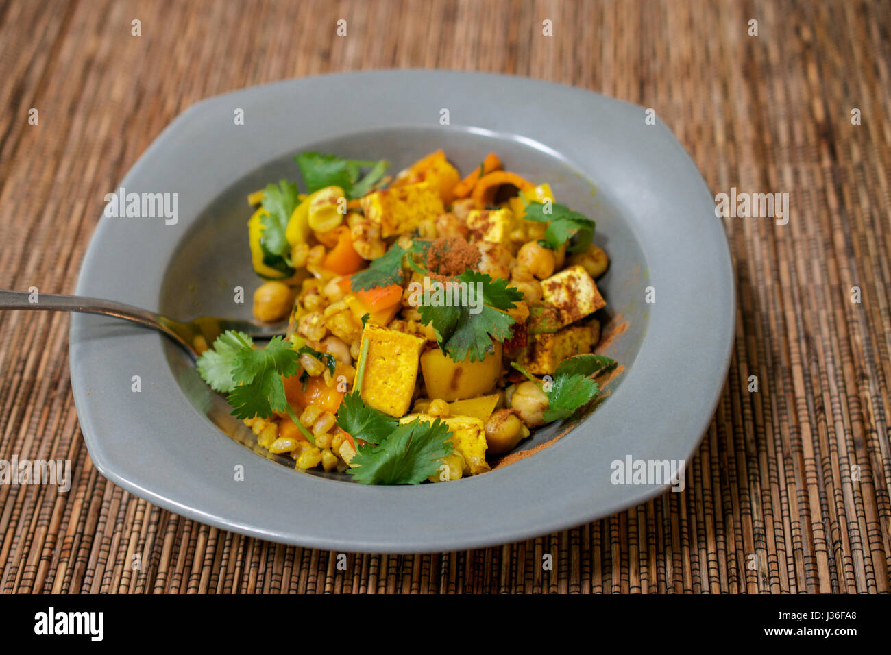 A vegetarian meal with a complete set of aminoacids (protein), beans