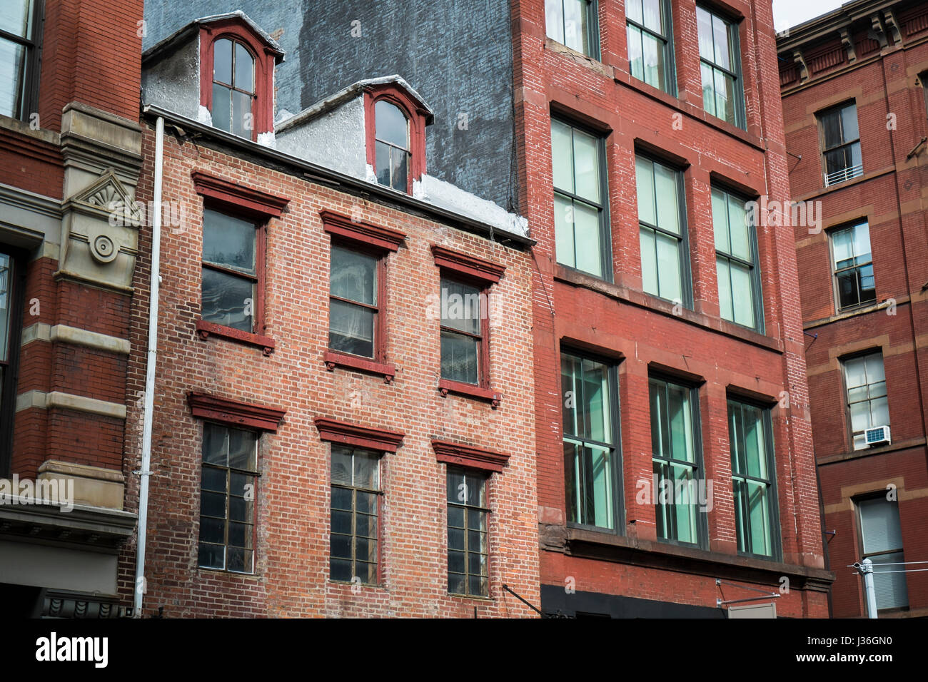 Historic cast iron buildings in New York City's Soho District Stock ...