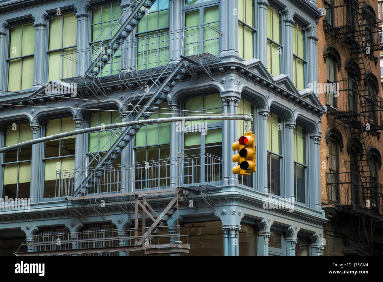 Historic cast iron buildings in New York City's Soho District Stock ...