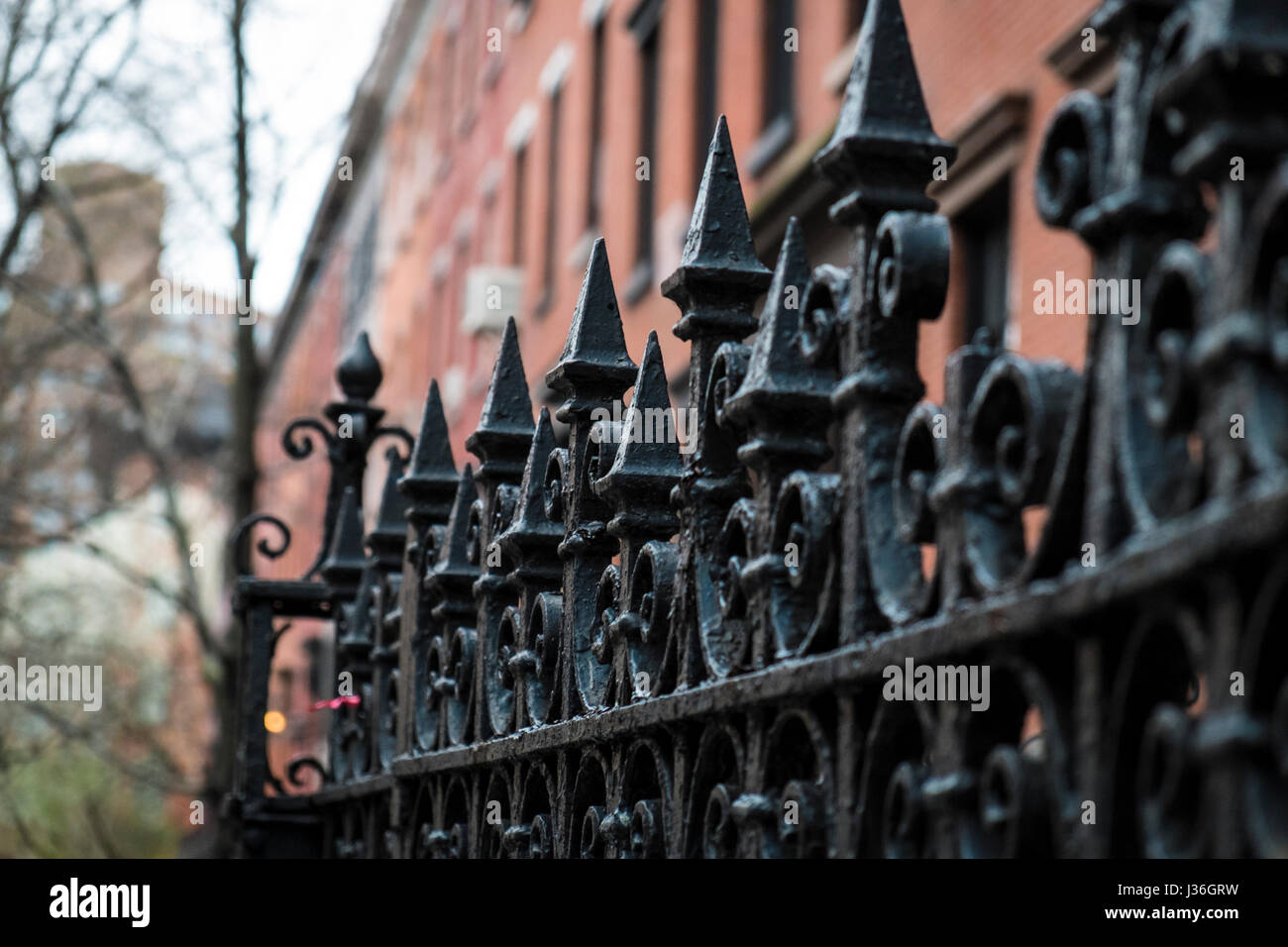 Black wrought iron fence hires stock photography and images Alamy