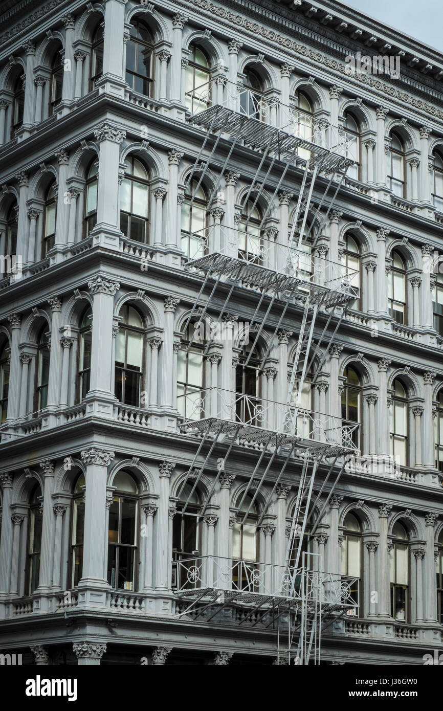 Historic cast iron buildings in New York City's Soho District Stock ...