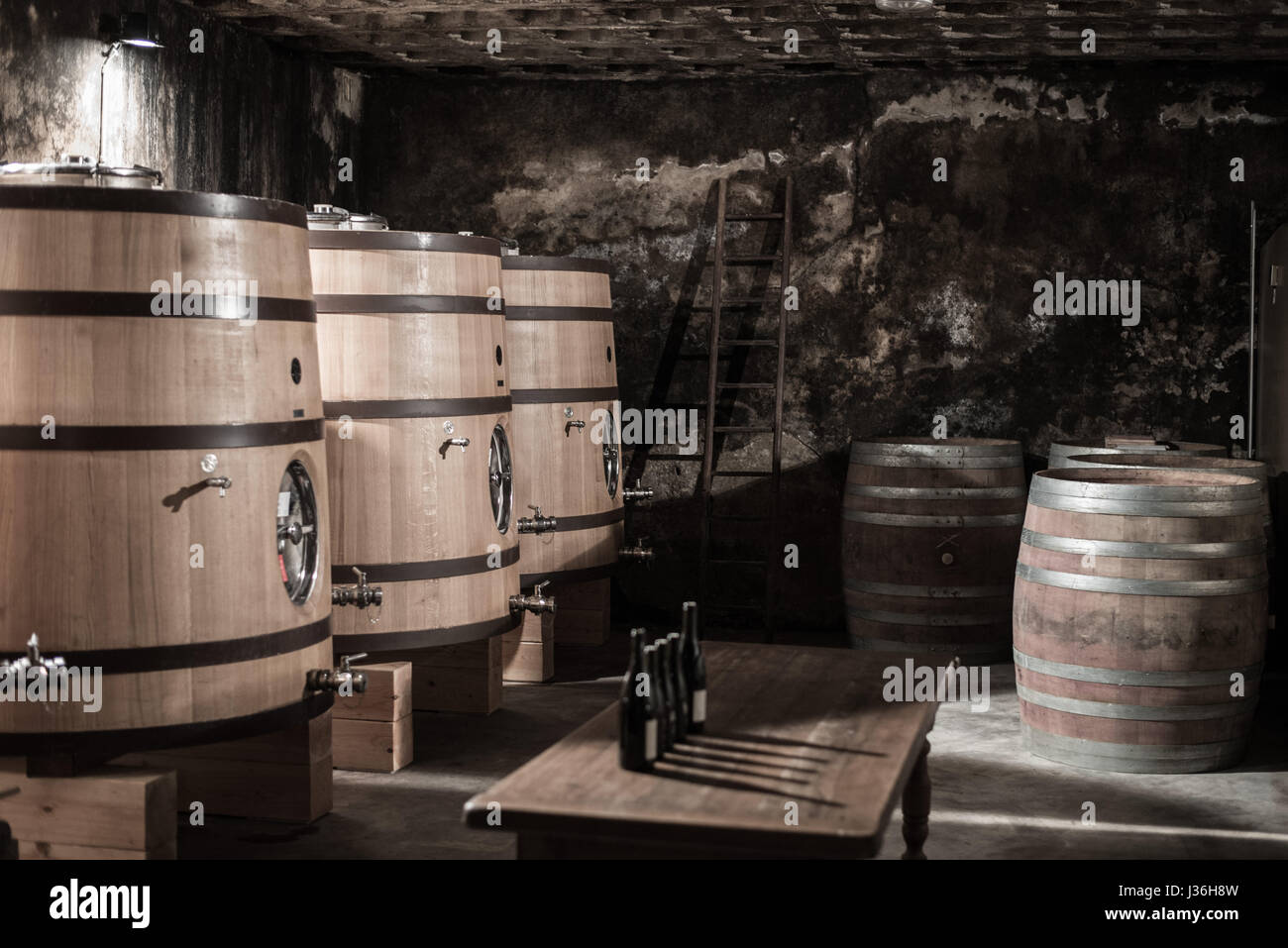 Wine Cellar In Chateauneuf Du Pape, France Stock Photo Alamy