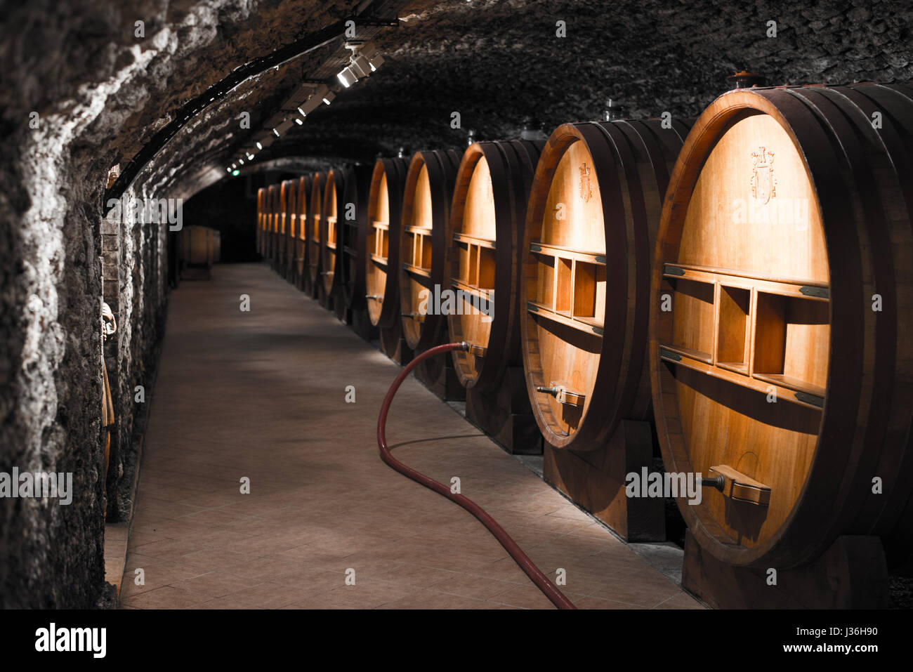 Cellar in Chateauneuf Du Pape, France Stock Photo Alamy