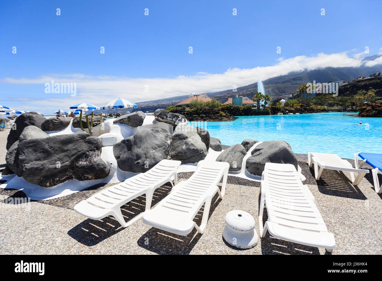 Entertainment center Lago Martianez with pools with oceanic water Stock Photo