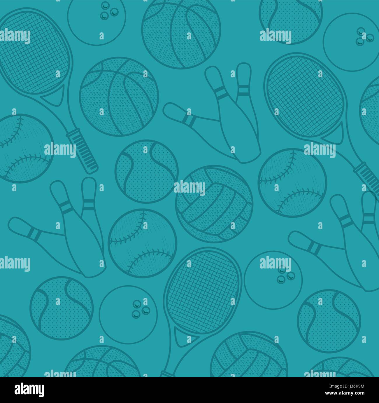 sports equipment flat icons Stock Vector Image & Art - Alamy