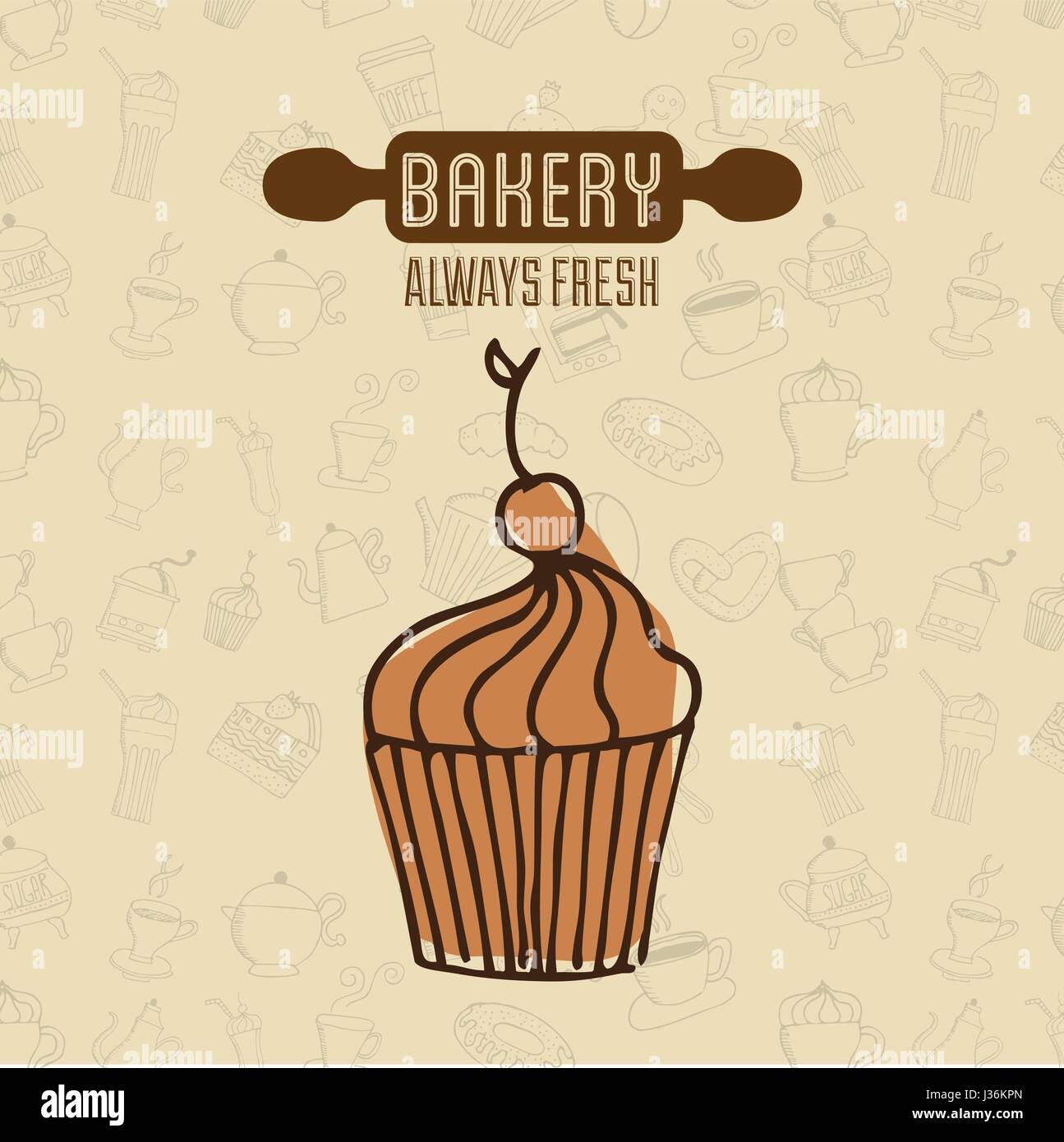 bakery shop always fresh products Stock Vector Image & Art - Alamy