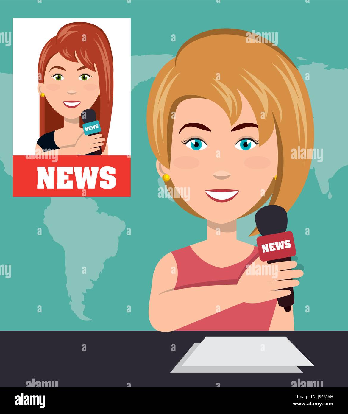 news presenter avatar character Stock Vector Image & Art - Alamy