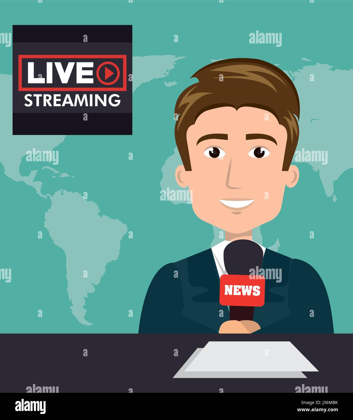 news presenter avatar character Stock Vector Image & Art - Alamy