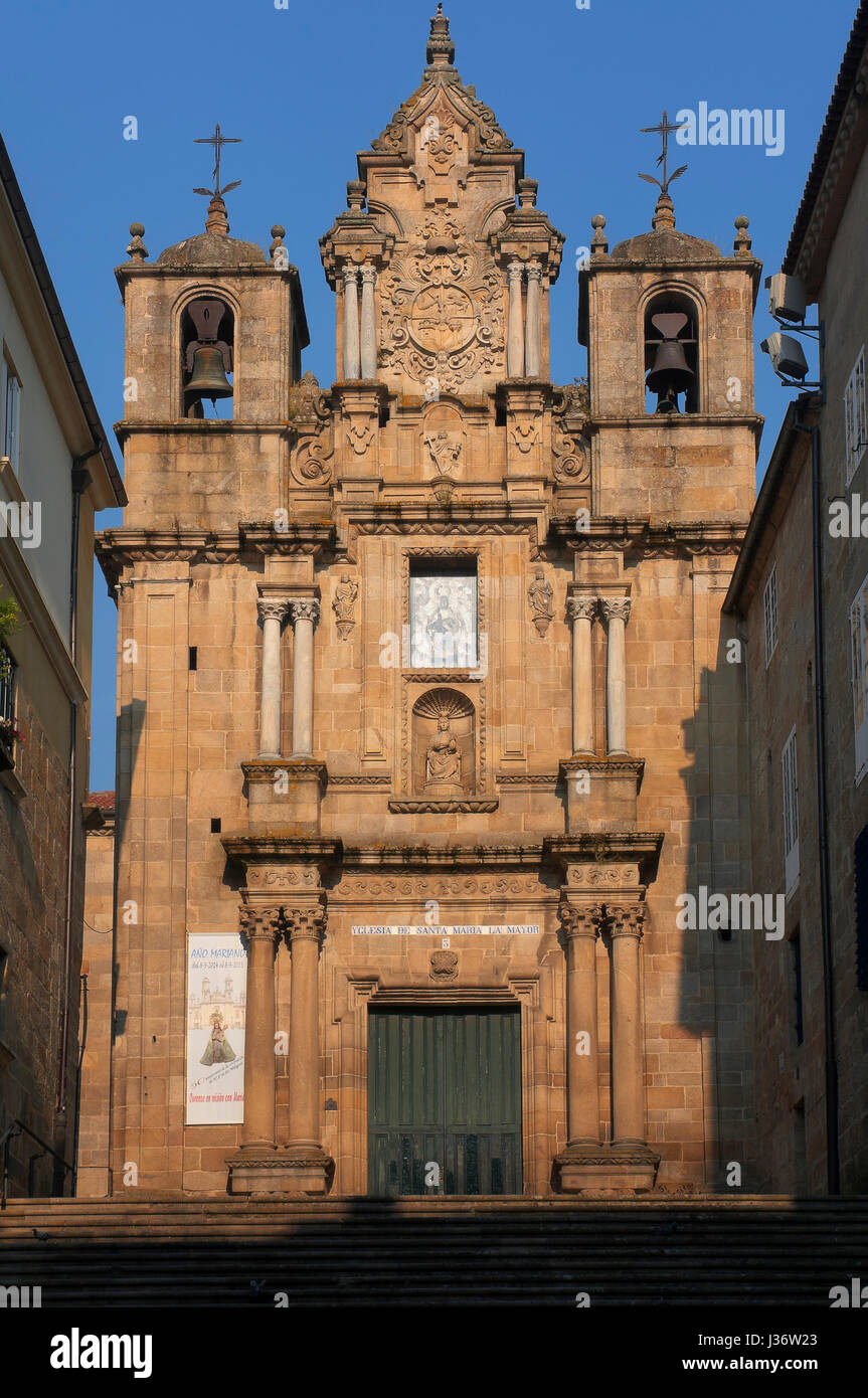 Church of Santa Maria Nai (or La Mayor), Orense, Region of Galicia, Spain, Europe Stock Photo