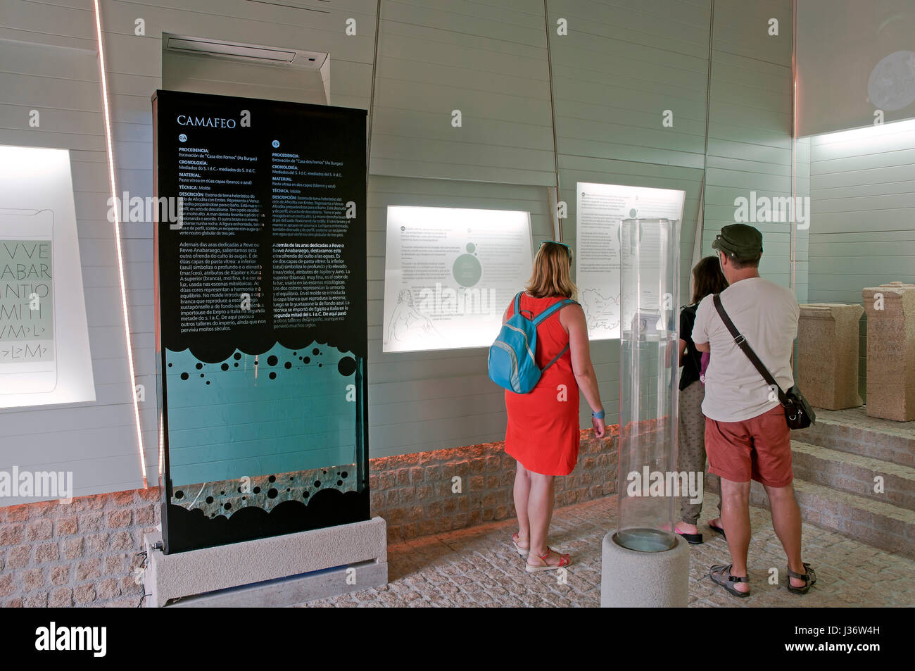 Thermal baths - called 'As Burgas'- exhibition, Orense, Region of Galicia, Spain, Europe Stock Photo