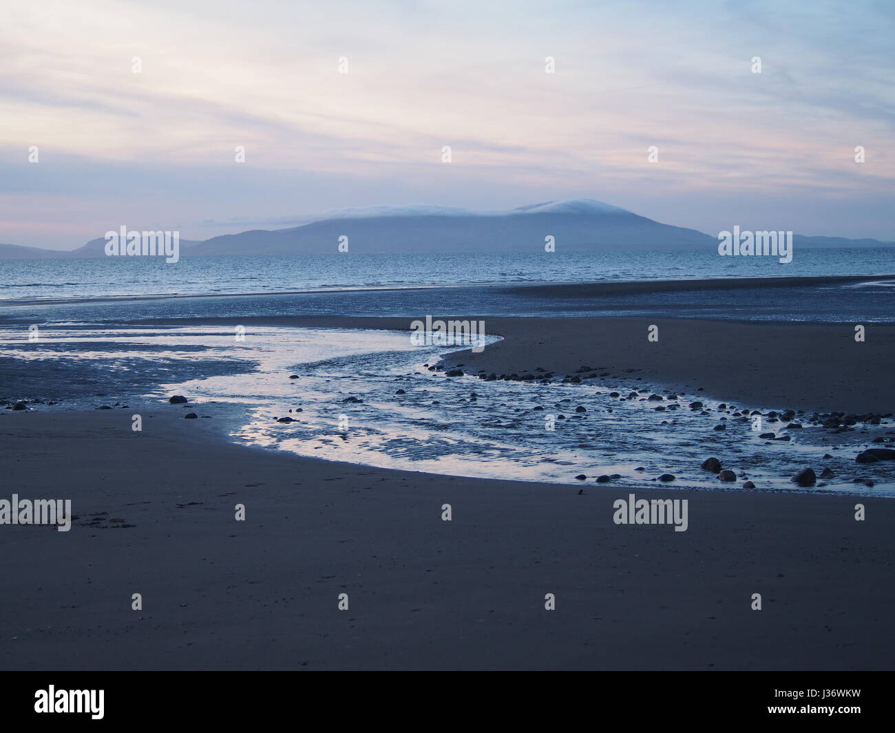 Cloud Capped Criffel, Solway Firth, United Kingdom Stock Photo