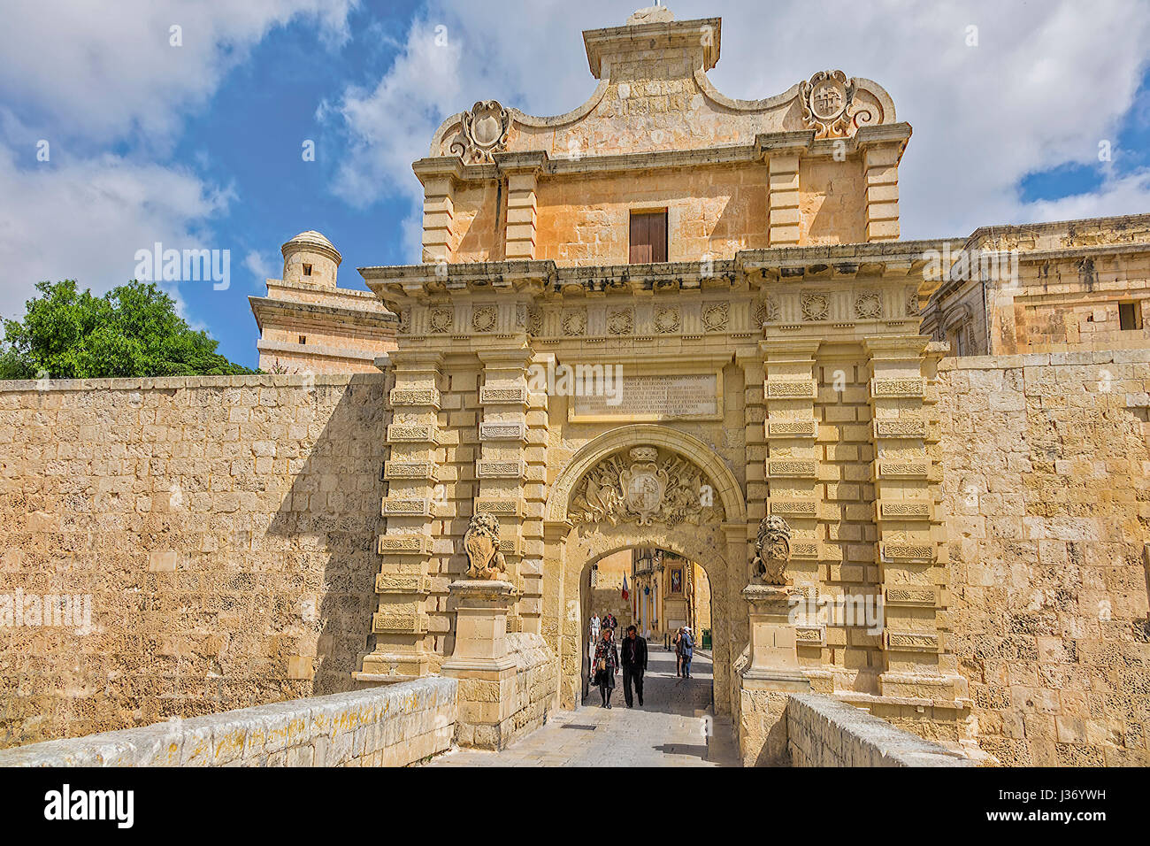 Main Gate Of Mdina, Mdina, Malta Stock Photo - Alamy