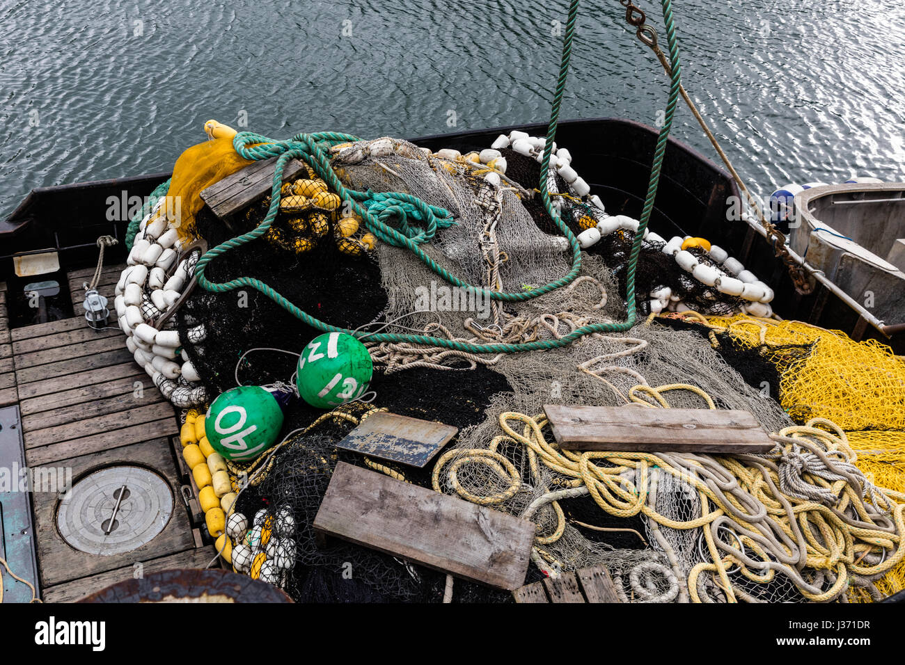 Fishing boats and gear in Ketchikan, Alaska Stock Photo - Alamy