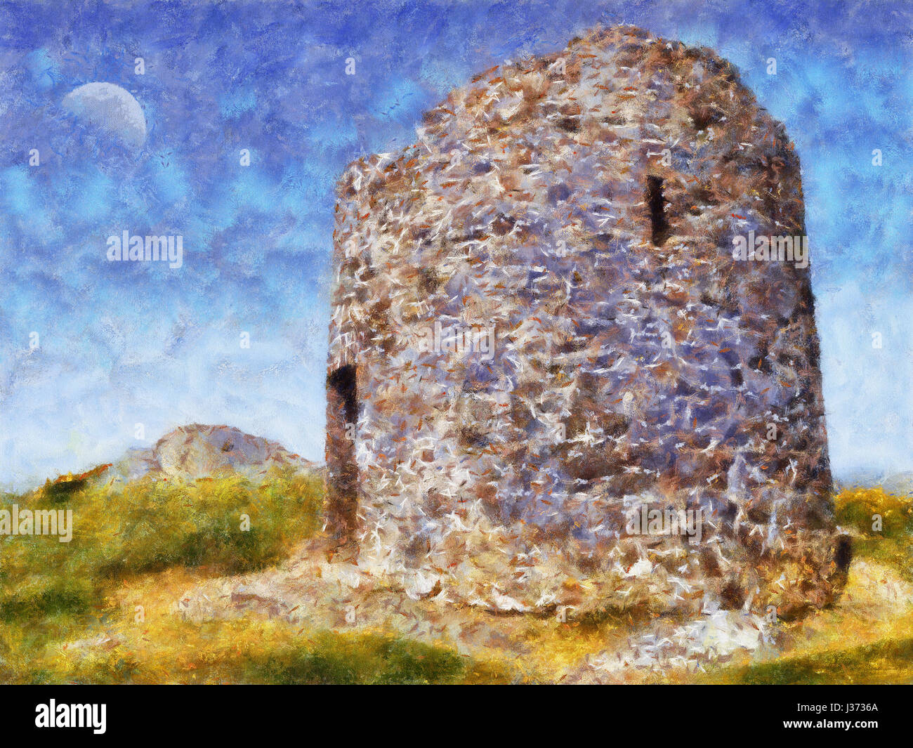 Templeshannon windmill, Vinegar Hill, Enniscorthy, Co. Wexford, Ireland. The  command centre for the Irish rebel camp during the 1798 Rebellion Stock Photo
