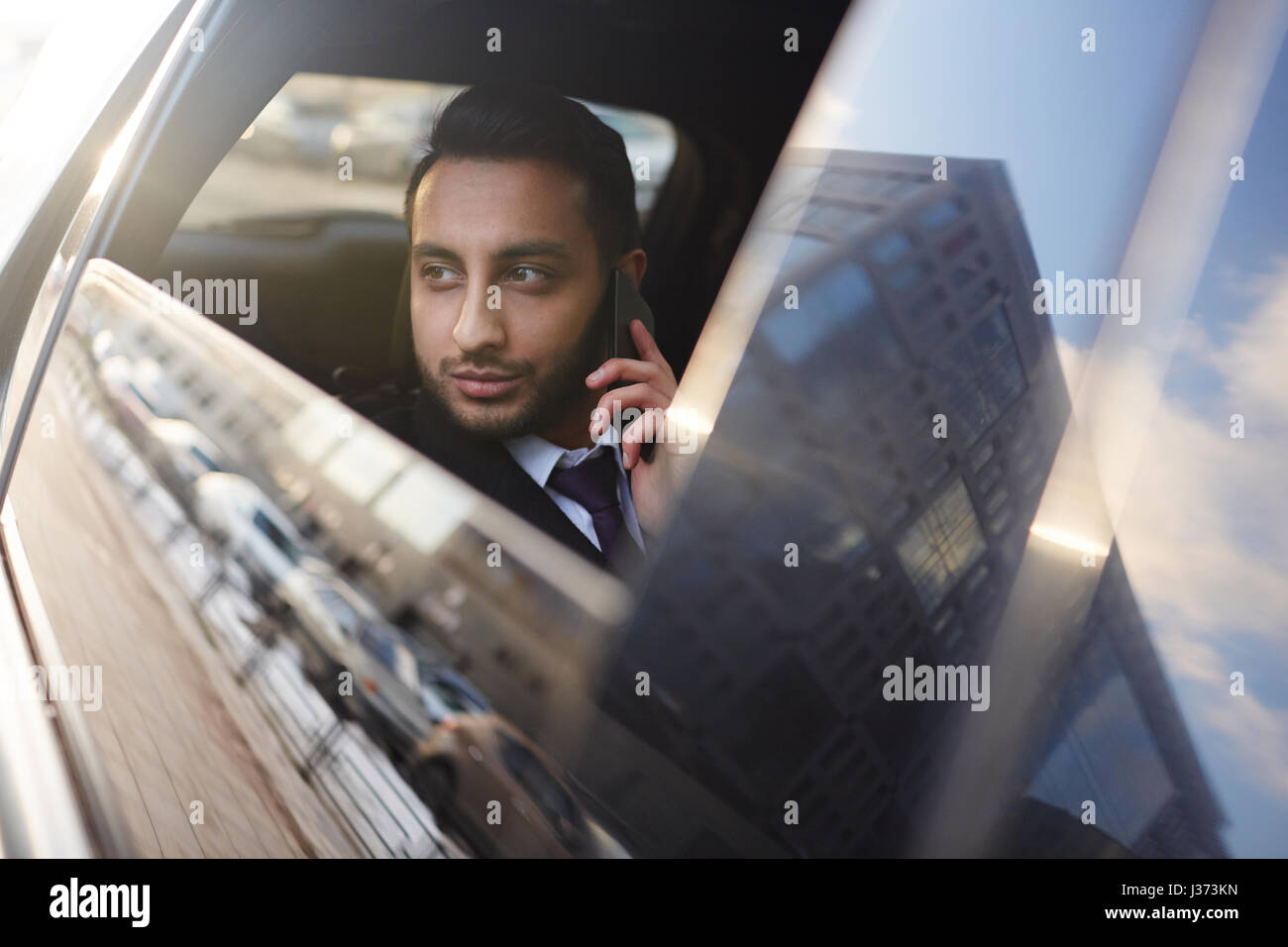 Handsome Businessman in Car Stock Photo - Alamy