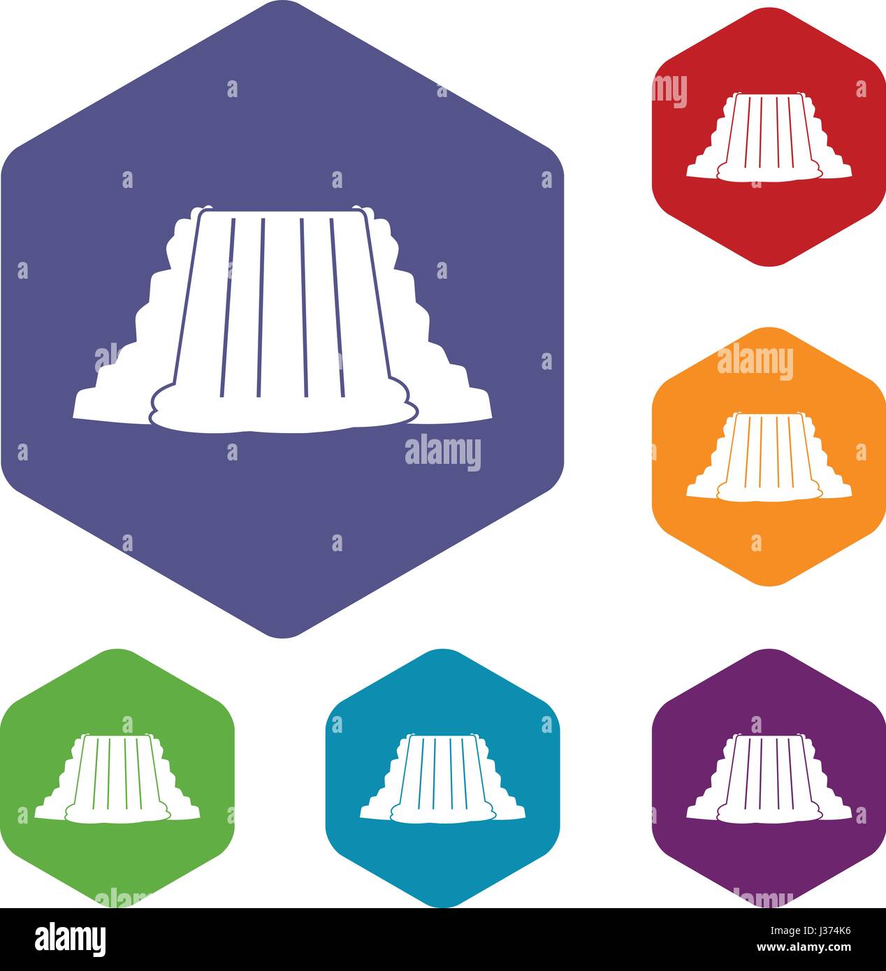 The rainbow falls Stock Vector Images - Alamy
