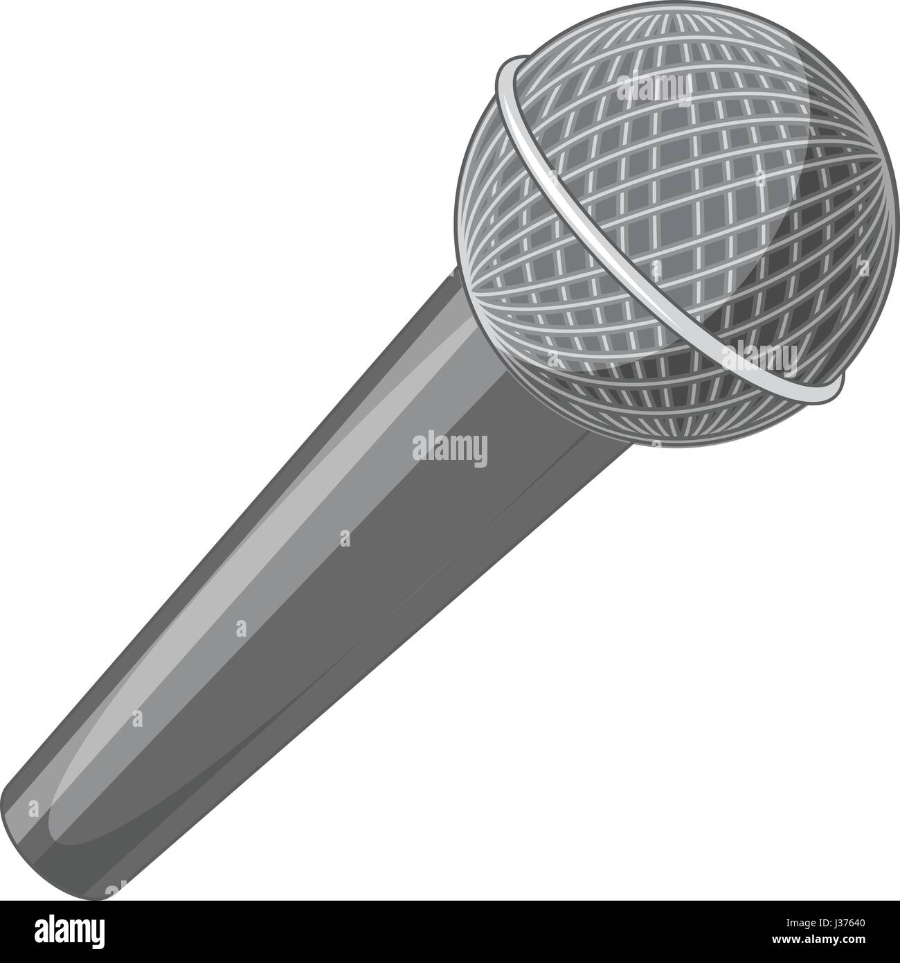 Microphone icon monochrome Stock Vector Image & Art - Alamy