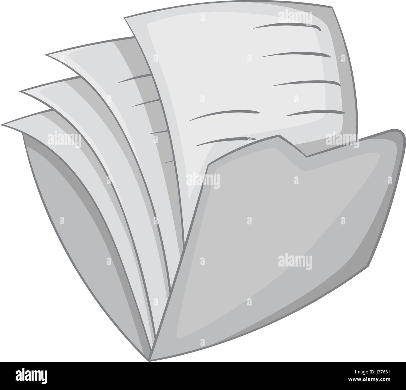 Office folder icon monochrome Stock Vector Image & Art - Alamy