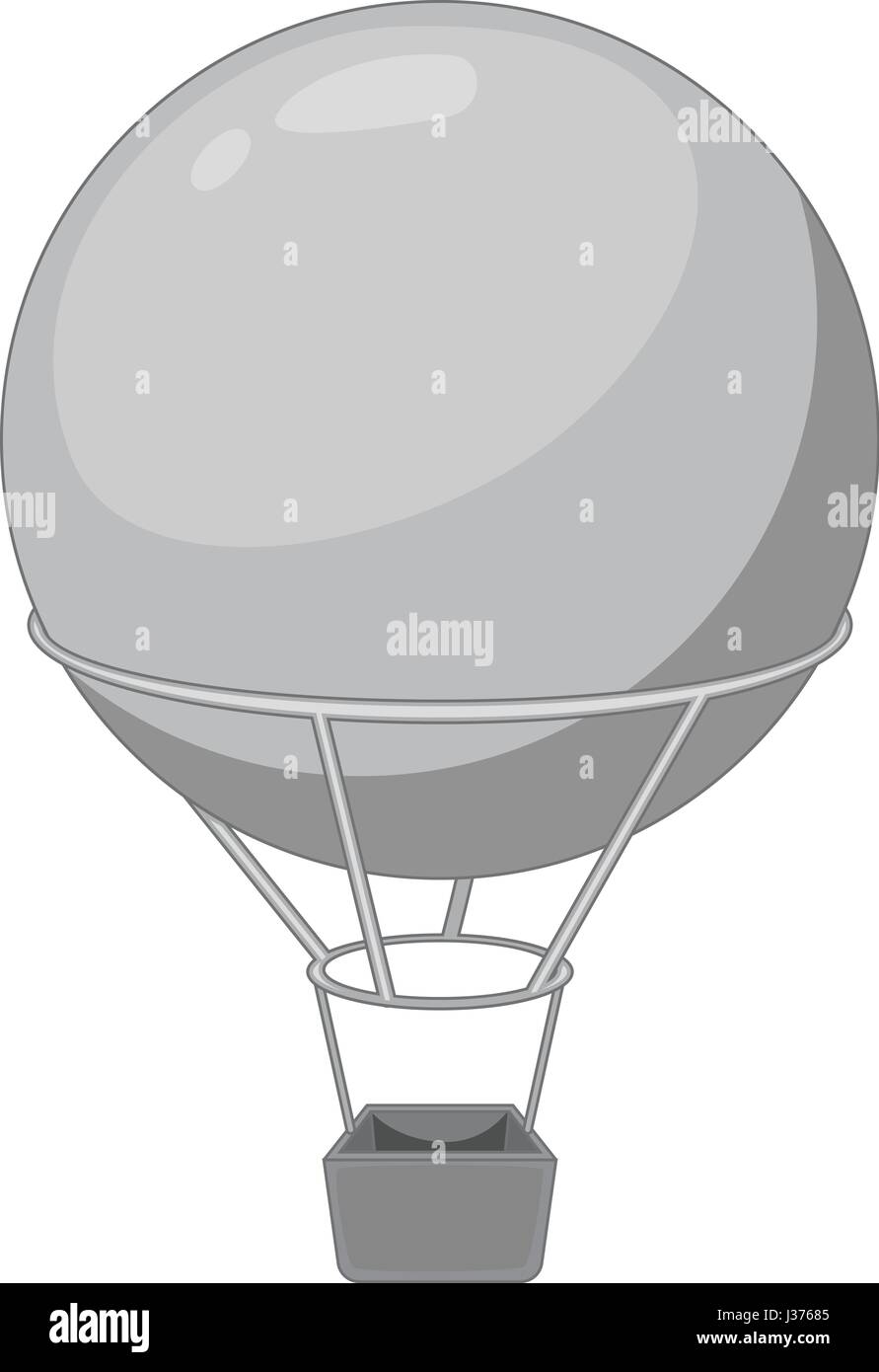 Flying round balloon icon monochrome Stock Vector Image & Art - Alamy
