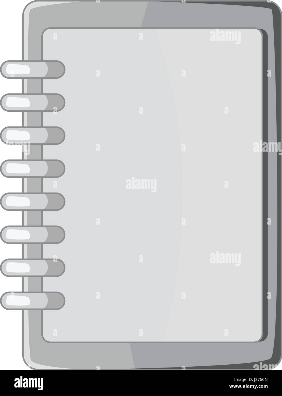 Blank spiral notebook icon monochrome Stock Vector Image & Art Alamy