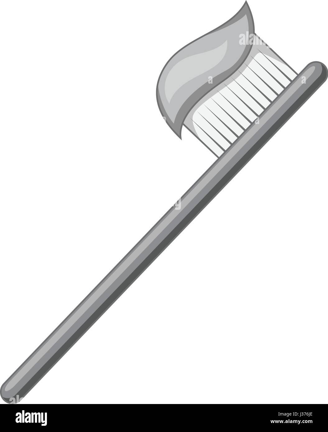 Toothbrush with toothpaste icon monochrome Stock Vector Image & Art - Alamy