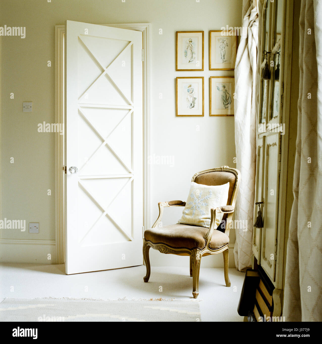 Armchair in living room Stock Photo Alamy