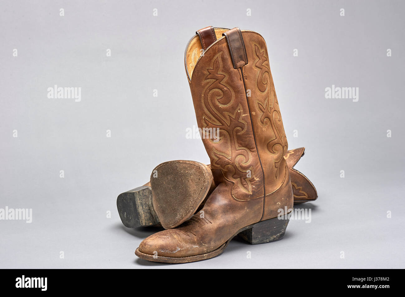 pair of traditional cowboy boots worn for western horsemanship Stock Photo  - Alamy