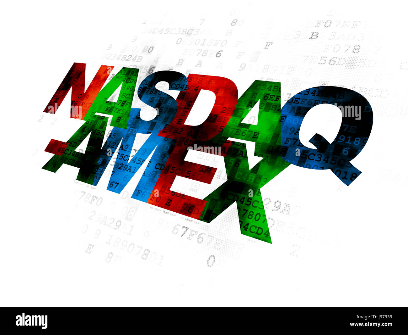 Stock market indexes concept: NASDAQ-AMEX on Digital background Stock Photo