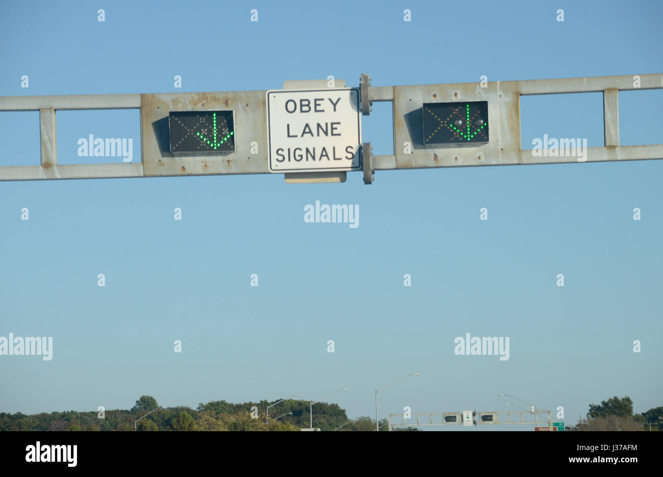 Lane signals Stock Photo